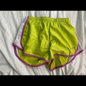 Green and Purple Nike Shorts